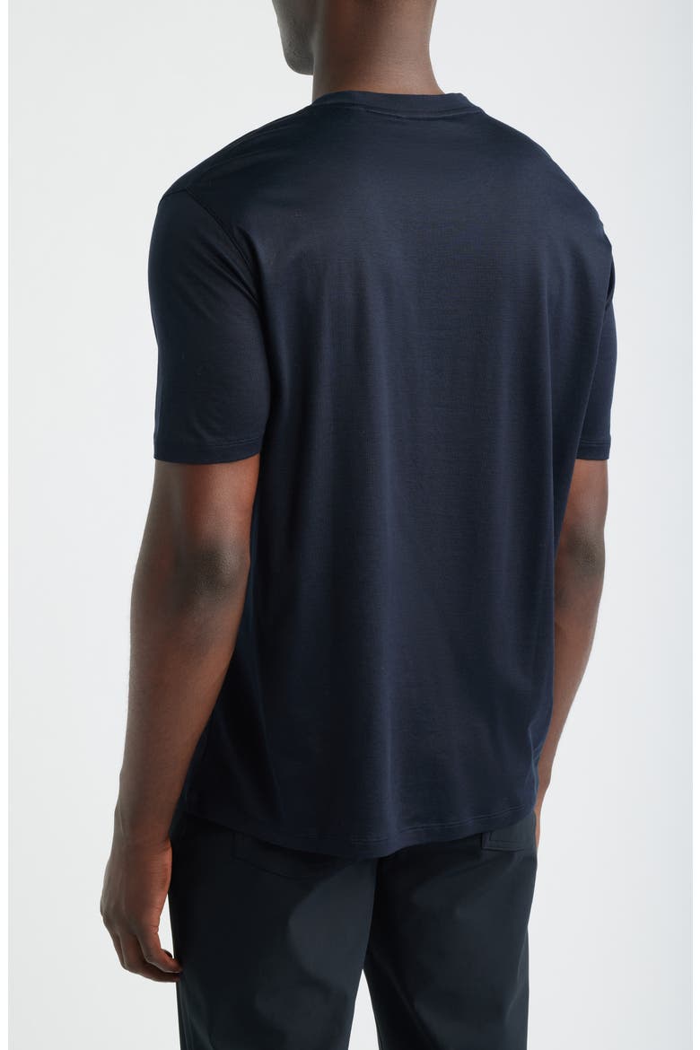 Embroidered Logo T-Shirt, Alternate, color, SOLID BLUE NAVY