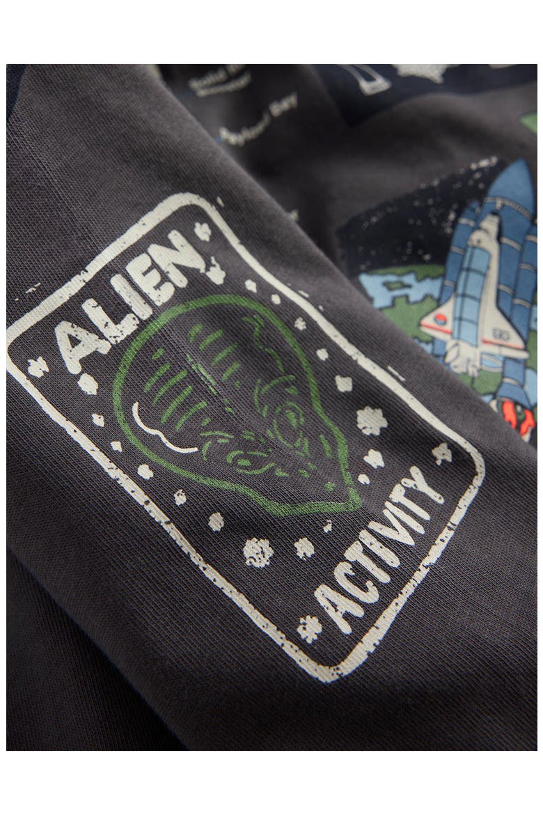 Kids' Glow in the Dark Graphic T-Shirt, Alternate, color, WARM GREY, SPACE