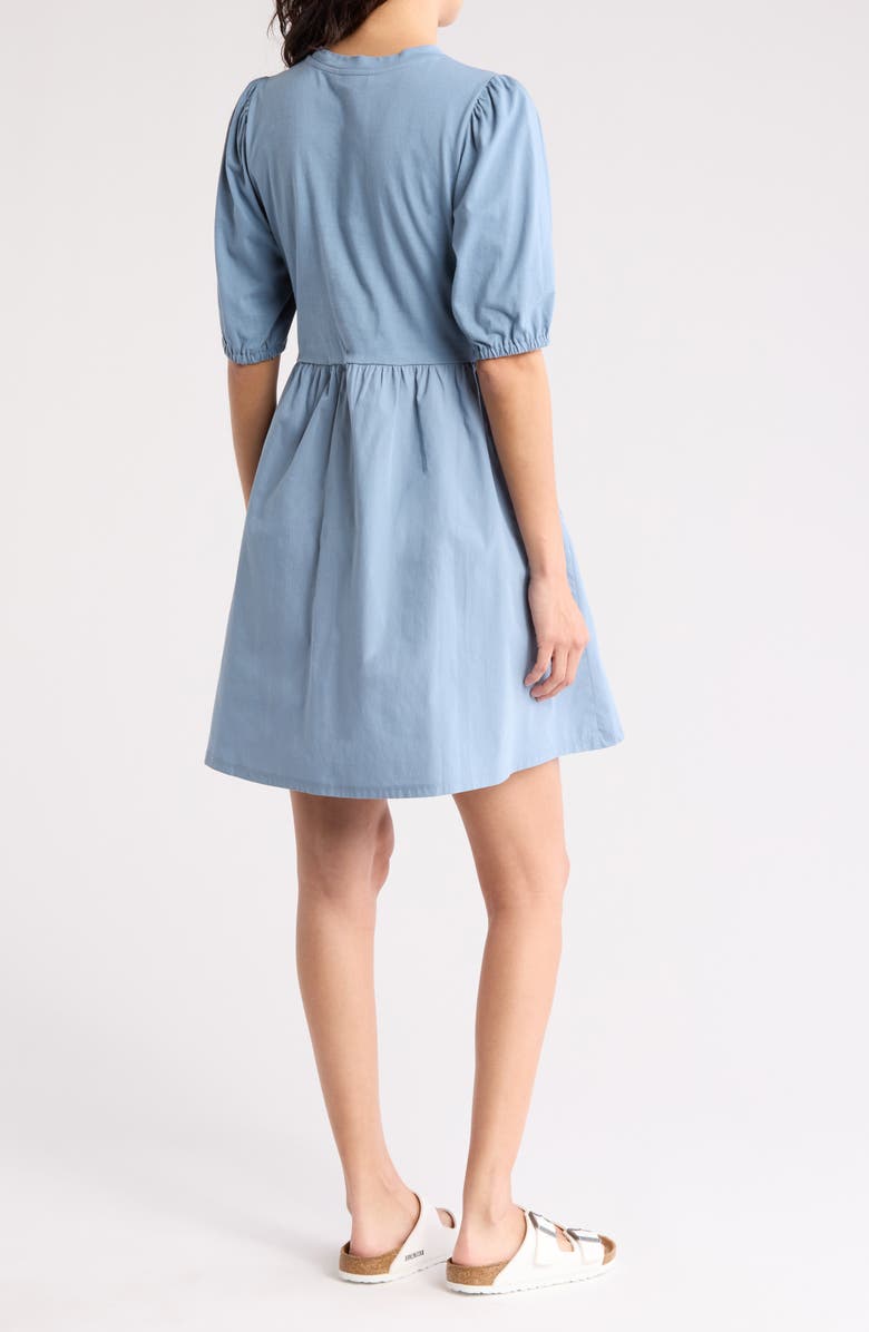 Treasure & Bond Mixed Media Dress, Alternate, color, Blue Niagara