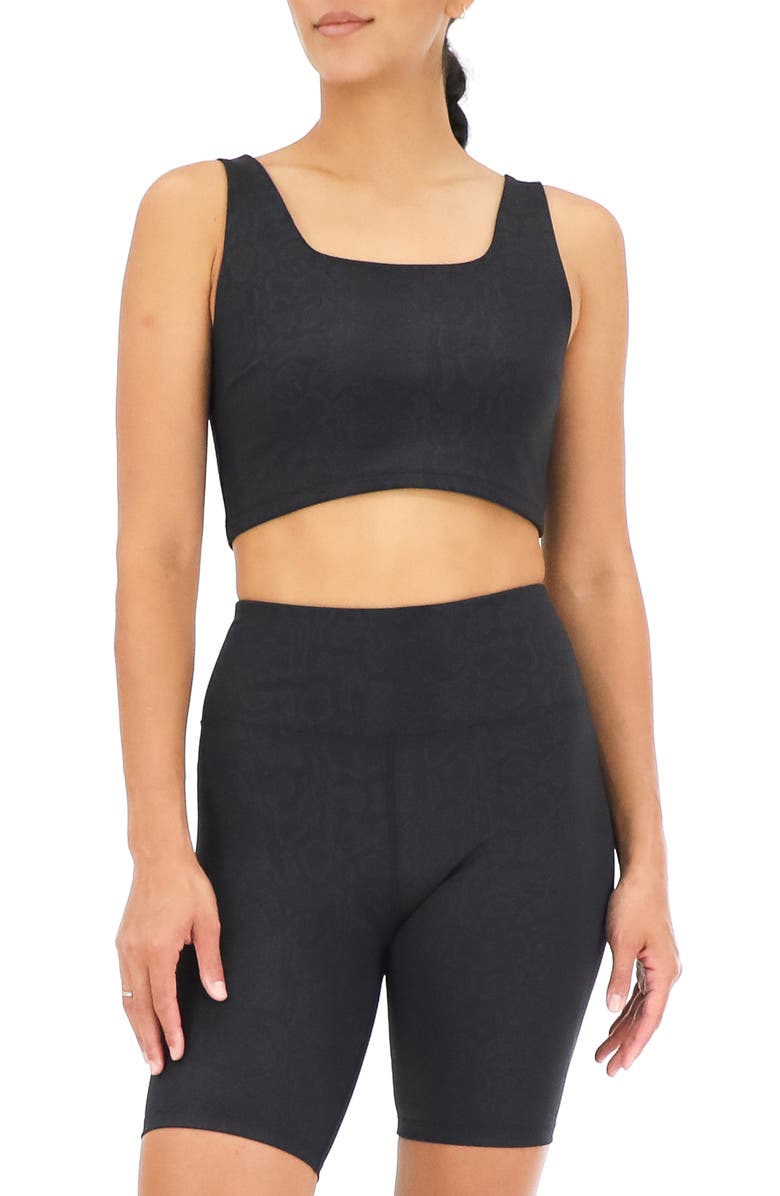 Nanette Lepore Play Square Neck Crop Top, Main, color, 