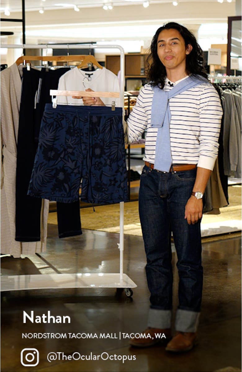 La Palmera Floral Lounge Shorts, sales video thumbnail