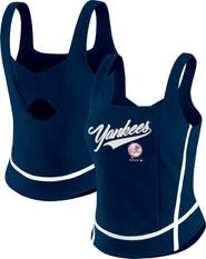 WEAR by Erin Andrews Women's WEAR by Erin Andrews Navy New York Yankees Square Neck Tank Top