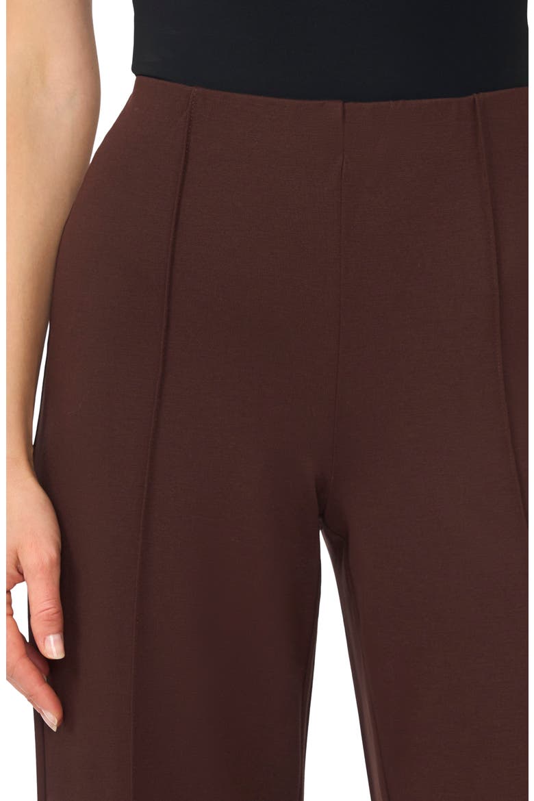 Seam Front Ponte Wide Leg Pants, Alternate, color, CALL ME CHOCOLATE