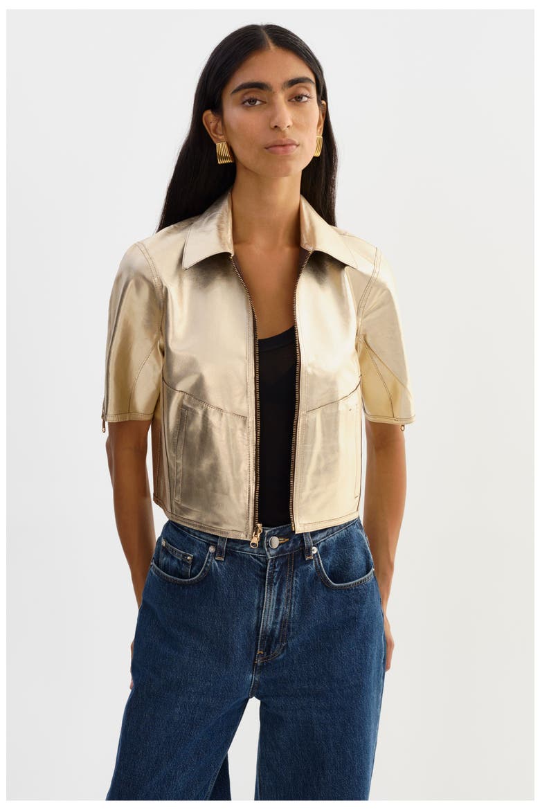 SEVANA | Reversible Leather Jacket, Alternate, color, Dark Brown