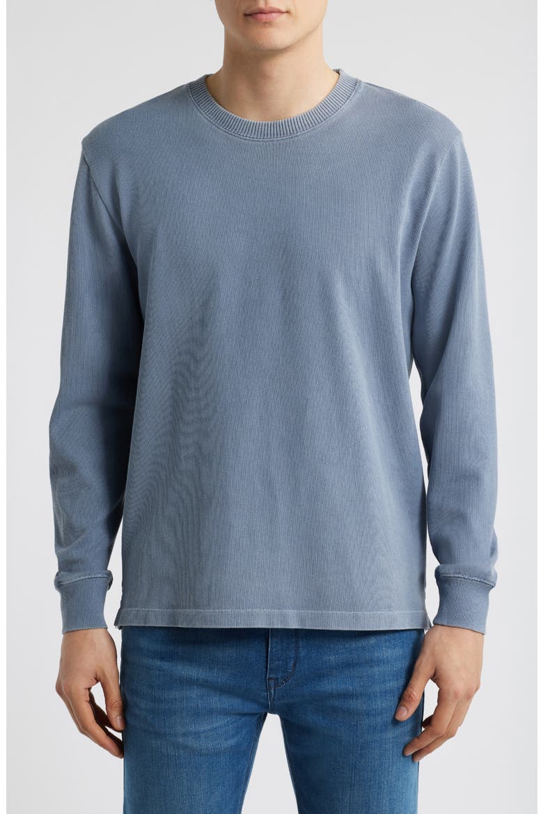 Caza Rib Organic Cotton Sweatshirt, Main, color, WAVE