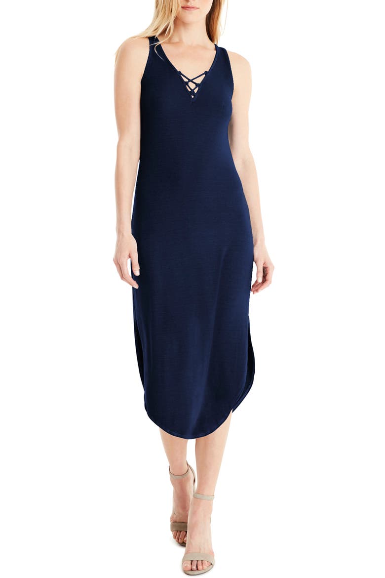 Front to Back Midi Dress, Main, color, NOCTURNAL