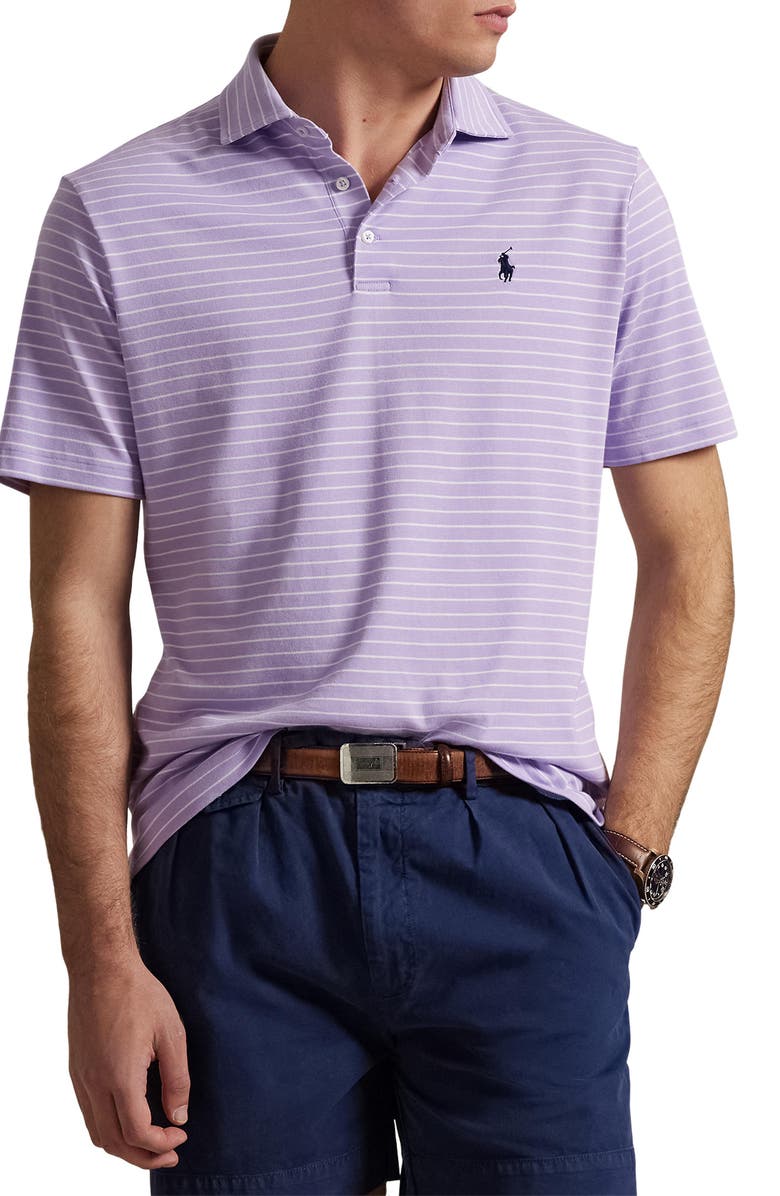 Polo Ralph Lauren Classic Fit Stripe Cotton Polo, Main, color, 