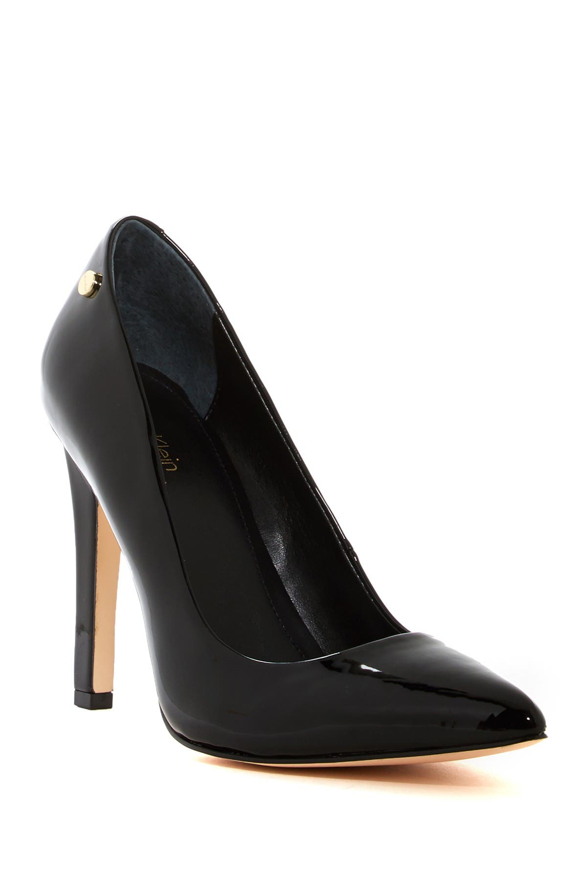 Calvin Klein Brady Patent Leather Pointed-Toe Pump, Main, color, 