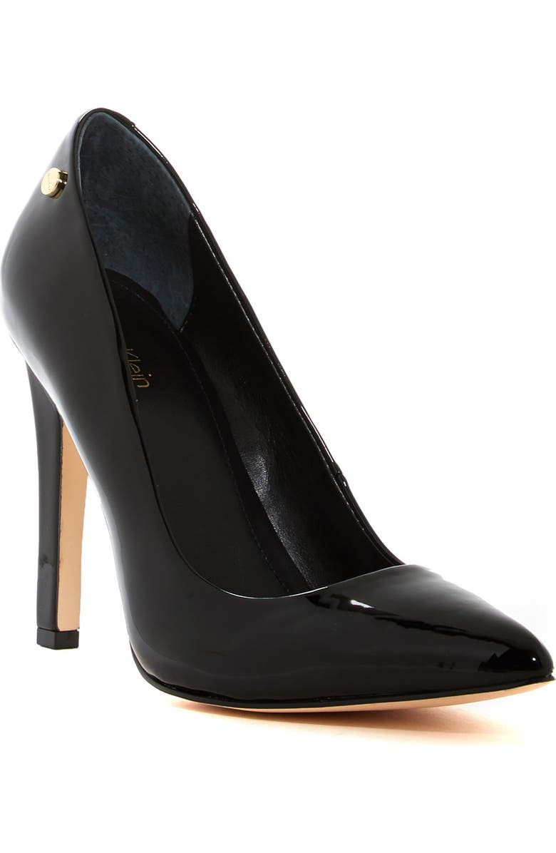 Calvin Klein Brady Patent Leather Pointed-Toe Pump, Main, color,