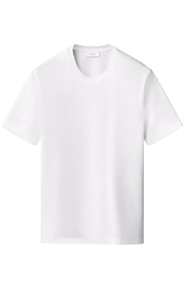 Eton Silk & Cotton T-Shirt, Alternate, color, White