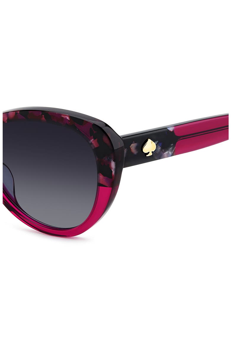 55mm josi cat eye sunglasses, Alternate, color, BLUE HAVANA BURGUNDY