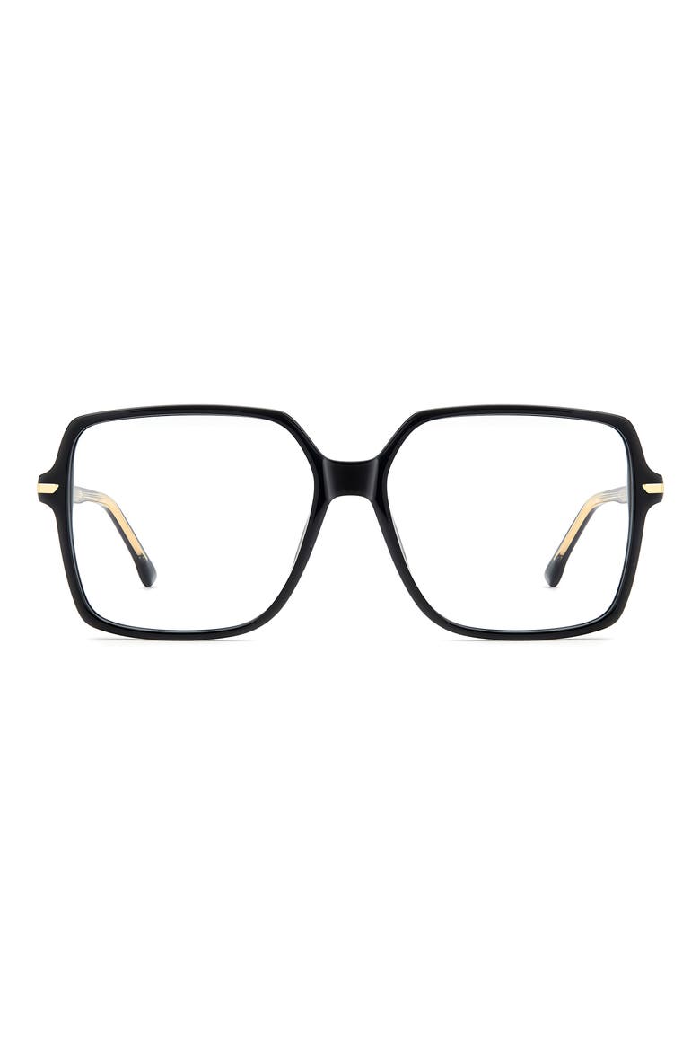 57mm Square Optical Glasses, Main, color, BLACK