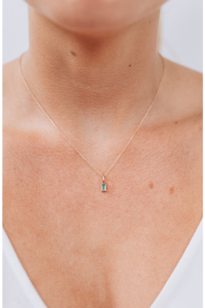 Cléo Carré Pendant Charm, Alternate, color, GREEN