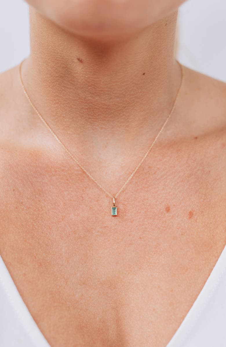 Anzie Carr Emerald Pendant, Alternate, color, Green