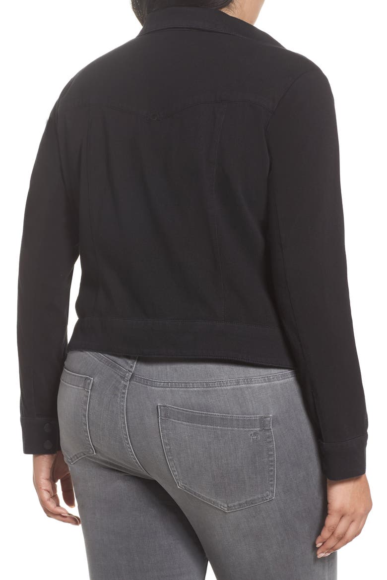 Zip Knit Moto Jacket, Alternate, color, BLACK