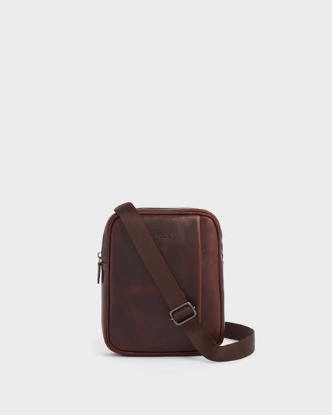The Carter Small Leather 2 Way Messenger Bag