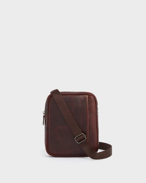 Osprey London The Carter Small Leather 2 Way Messenger Bag In Brown