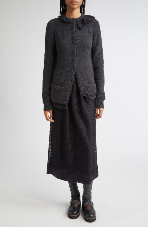 Meruert Tolegen Carnation Lace Column Skirt In Black