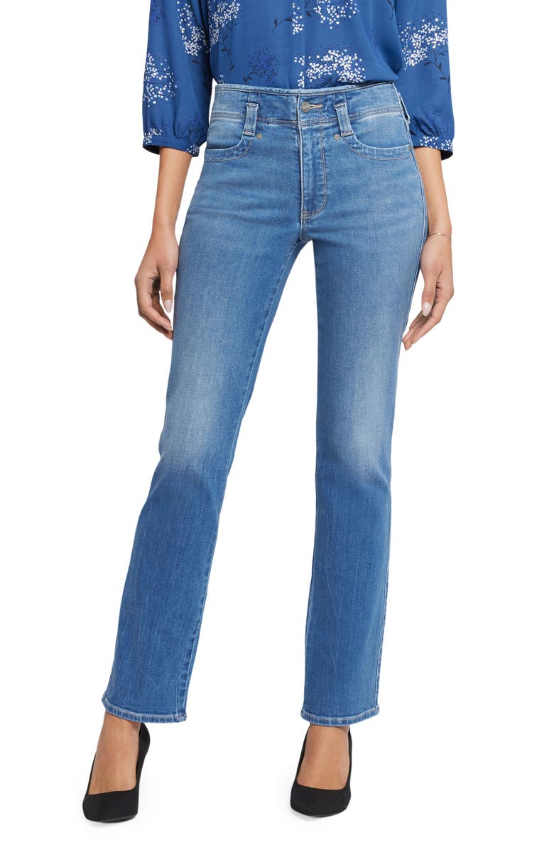 NYDJ Marilyn Hollywood High Waist Straight Leg Jeans, Main, color, Fairmont