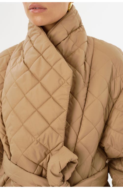 Lamarque Verica Nylon Quilted Jacket In Neutral