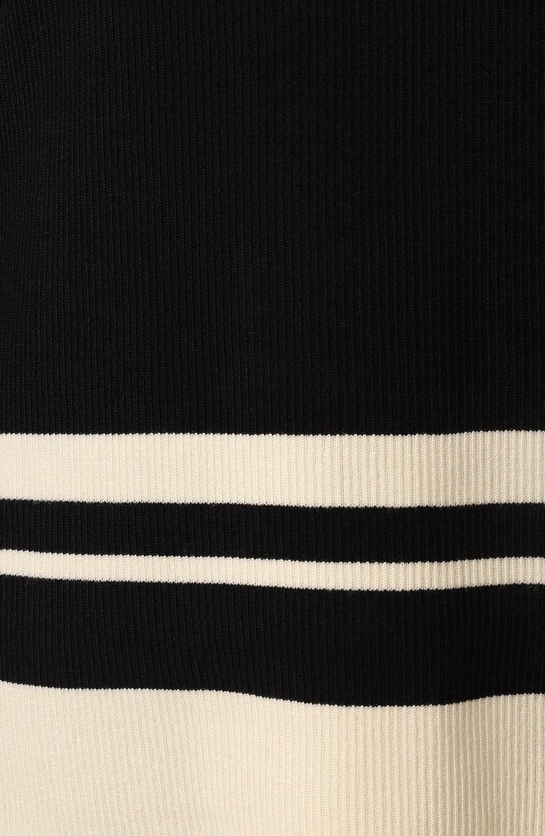 Petal & Pup Lowell Stripe Bell Sleeve Sweater, Alternate, color, Black