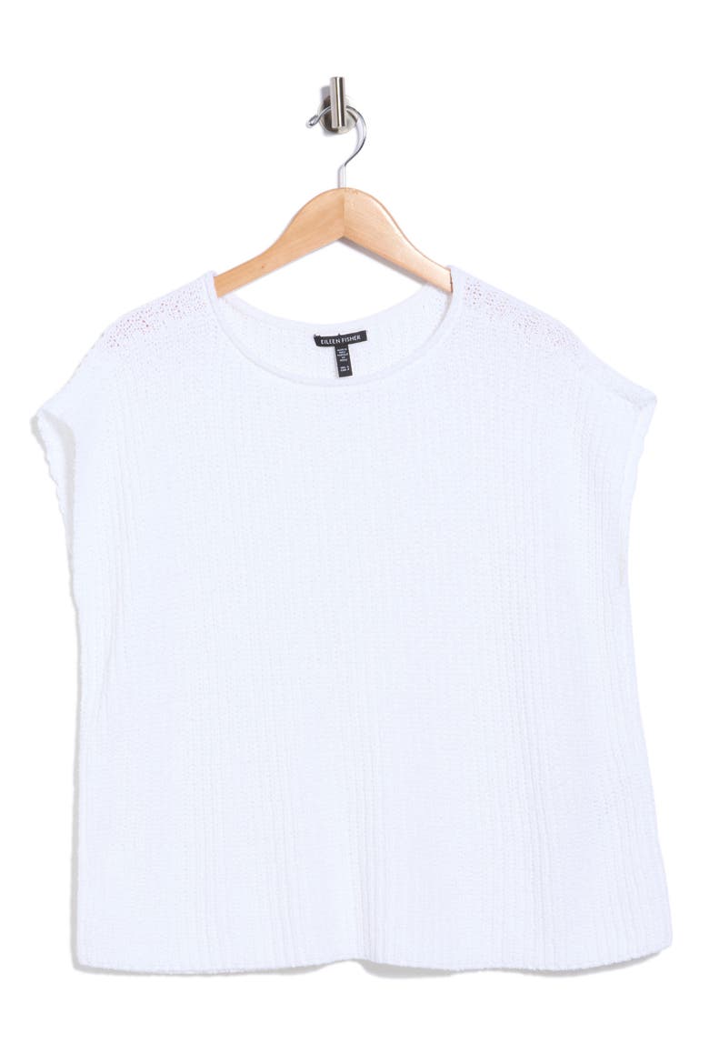 Organic Cotton Ballet Neck Sweater, Main, color, WHITE