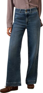 Faherty Stretch Terry Wide Leg Sailor Trousers
