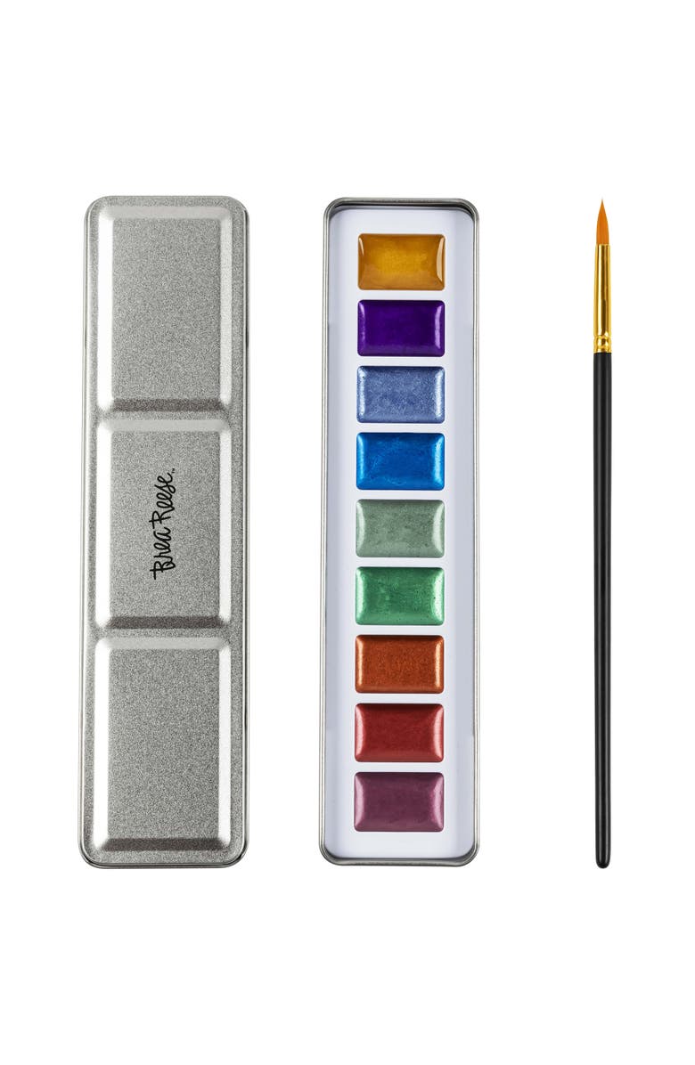 Brea Reese Watercolor Set 9Pc Metallic, Alternate, color, Multicolored
