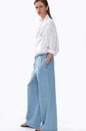 H&M Tie-belt Wide Paper Bag Trousers