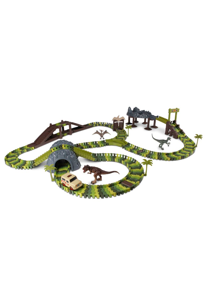 Deluxe Dino Safari Track 311 Piece Set, Main, color, Multicolored