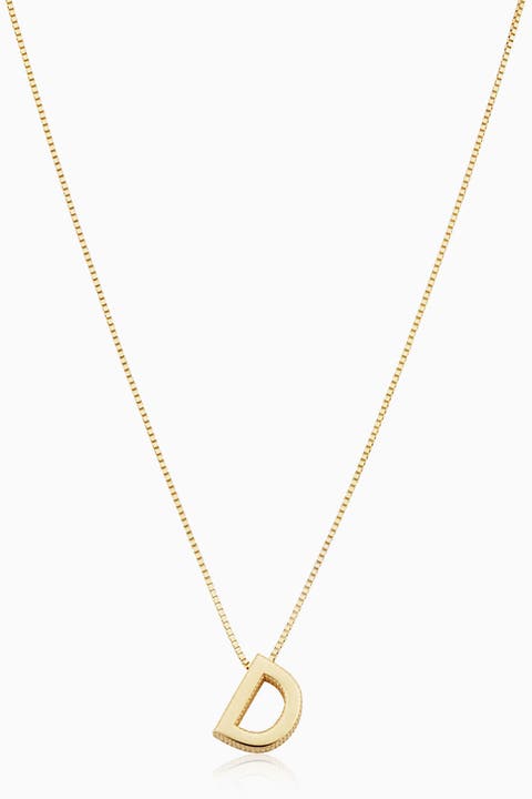 14K Gold Love Letter Initial Necklace