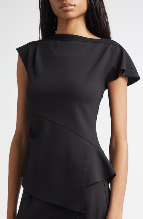 Derek Lam 10 Crosby Luelle Asymmetric Peplum Top In Brown