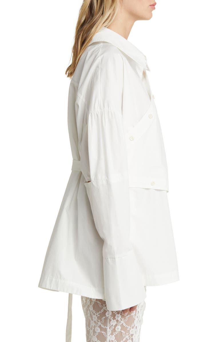 House of Sunny The Artists Way Asymmetric Cotton Button-Up Shirt, Alternate, color, 