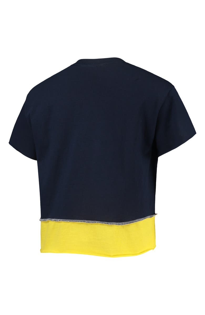 REFRIED APPAREL Women's Refried Apparel Navy Milwaukee Brewers Cropped T-Shirt, Alternate, color, 