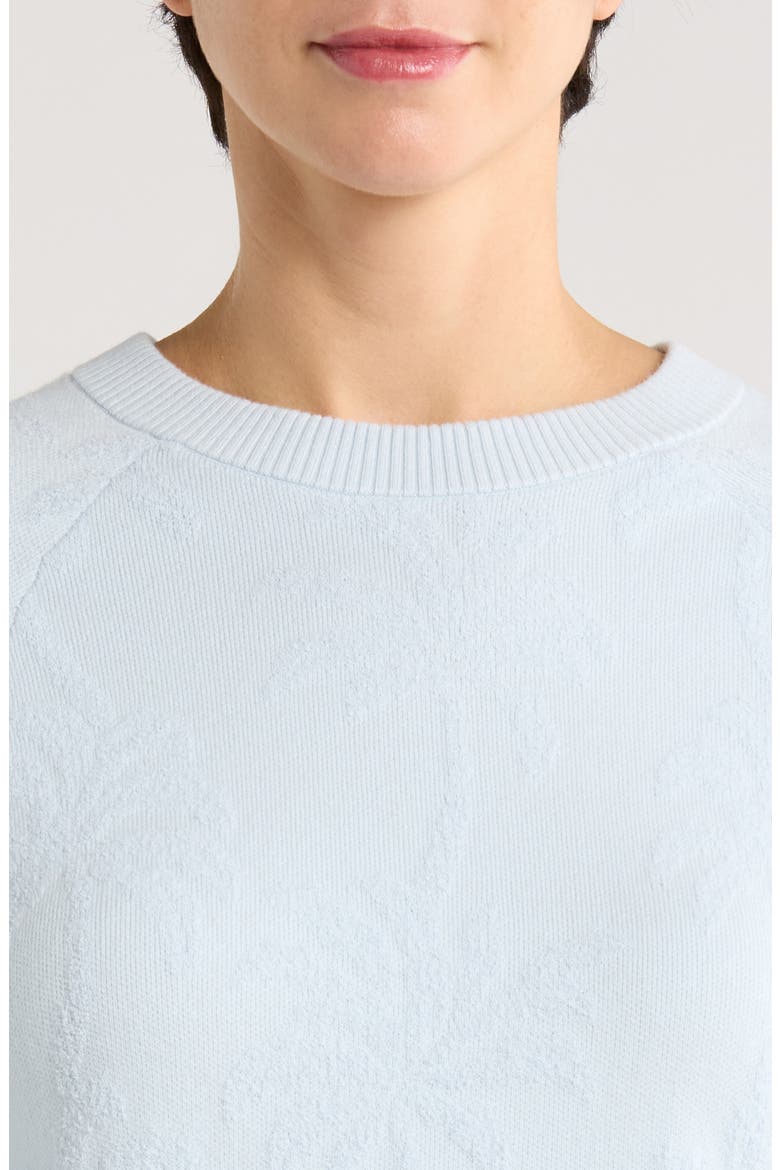 Beach Side Palm Sweater, Alternate, color, CLOUD NINE BLUE
