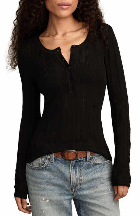 Lucky Brand Pointelle Henley Shirt