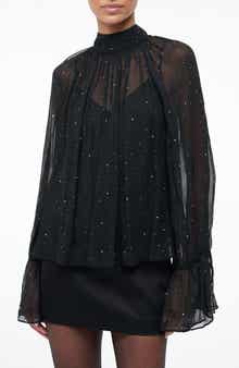 Roux Rhinestone Detail Top