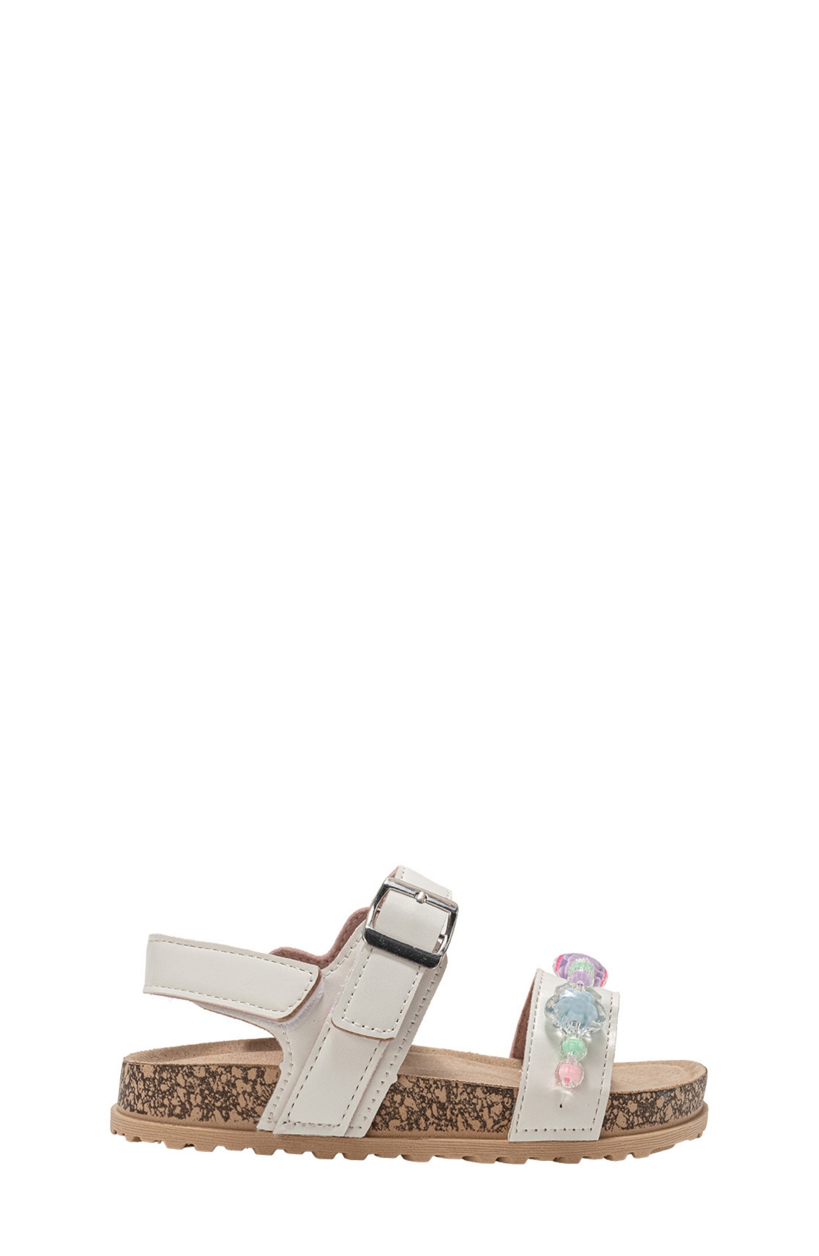 bebe Beaded Daisy Sandal, Alternate, color, White