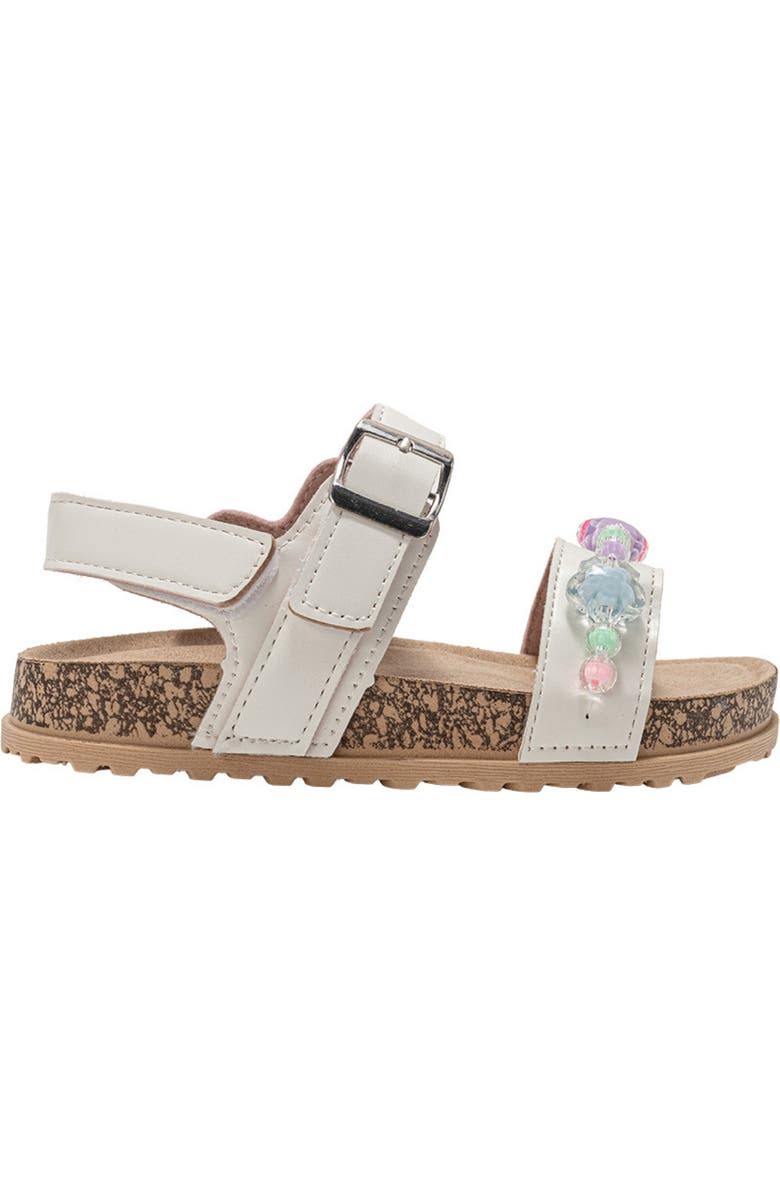 bebe Beaded Daisy Sandal, Alternate, color, White