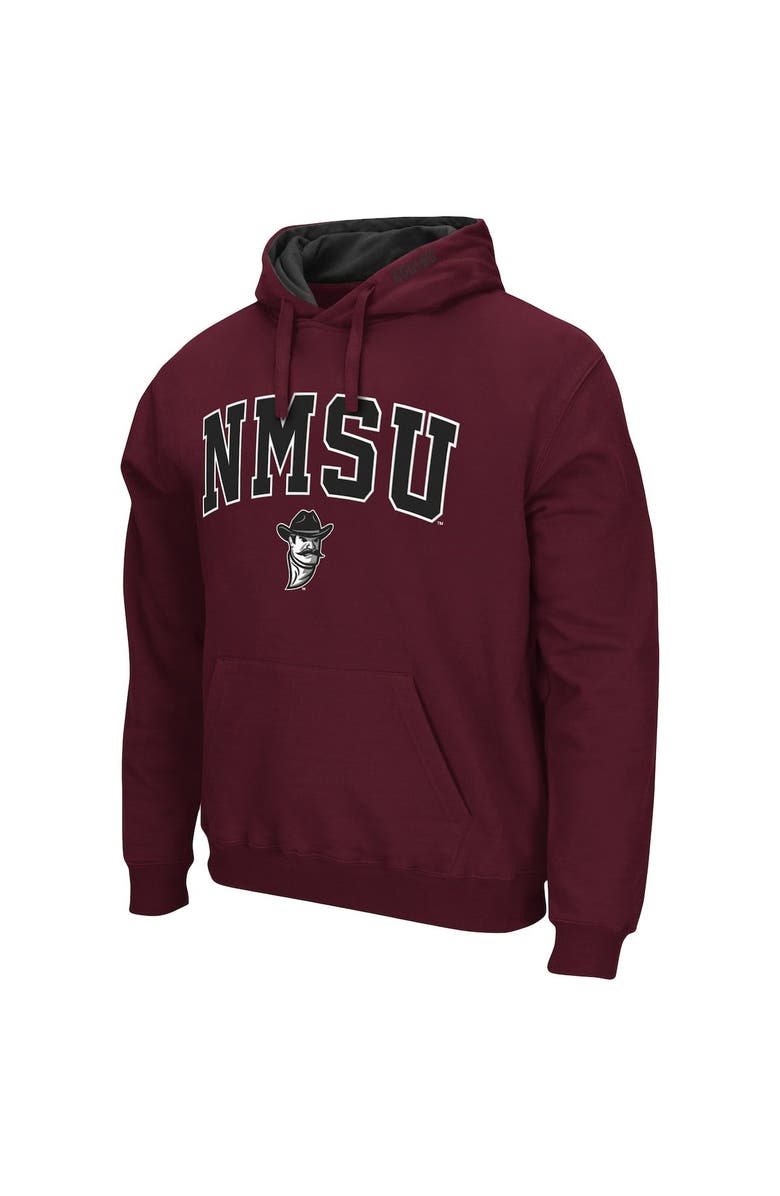 COLOSSEUM Men's Colosseum Crimson New Mexico State Aggies Arch and Logo Pullover Hoodie, Alternate, color, Crimson