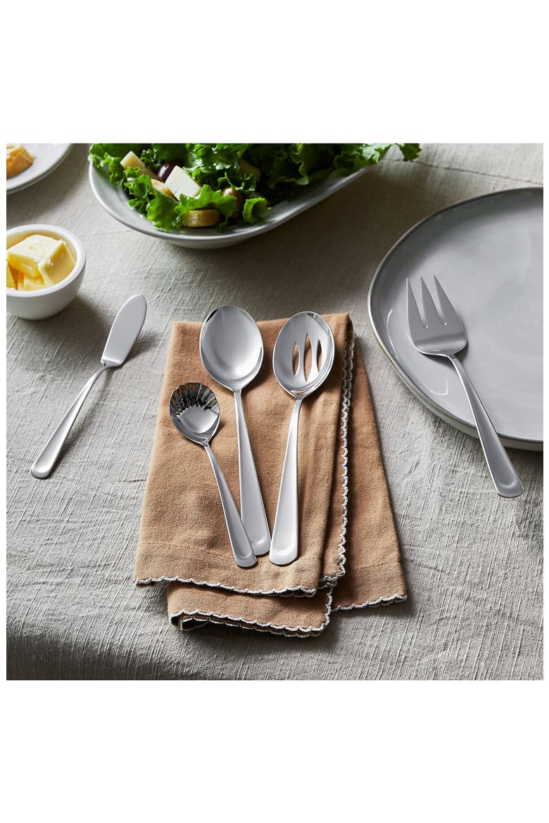 Silvano 18/10 Stainless Steel 45-Piece Flatware Set, Alternate, color, SILVER