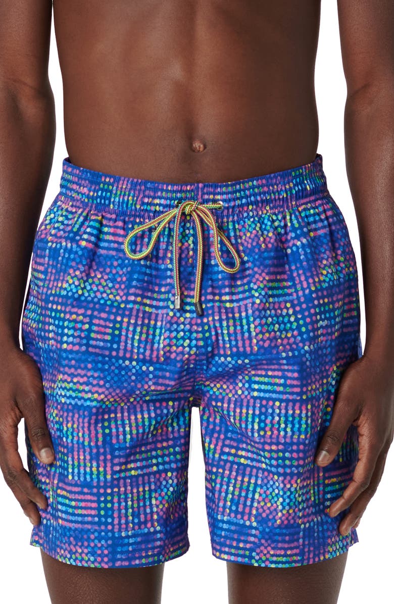 Bugatchi Print Swim Trunks, Main, color,
