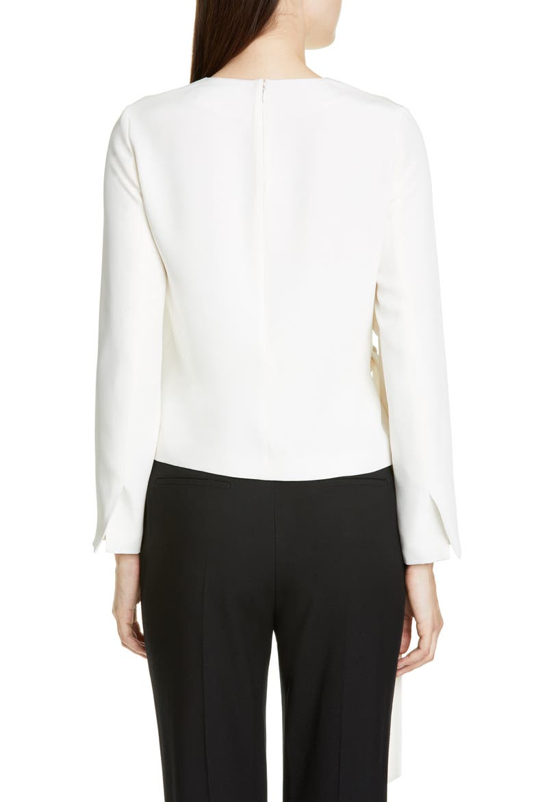 Marquis Silk Faux Wrap Top, Alternate, color, IVORY