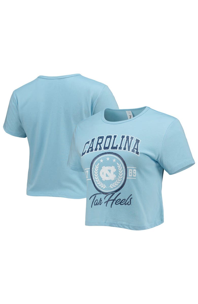ZOOZATZ Women's ZooZatz Carolina Blue North Carolina Tar Heels Core Laurels Cropped T-Shirt, Main, color,
