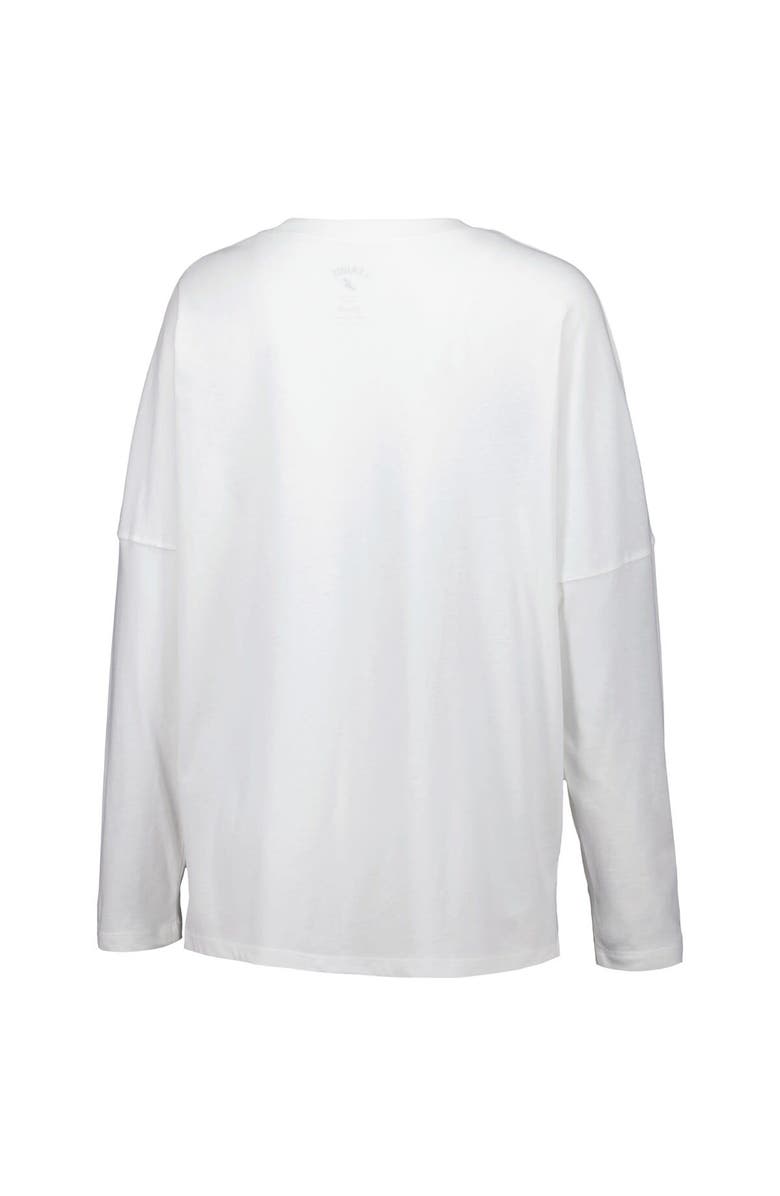 LEAGUE COLLEGIATE WEAR Women's League Collegiate Wear White LSU Tigers Clothesline Oversized Long Sleeve T-Shirt, Alternate, color, White