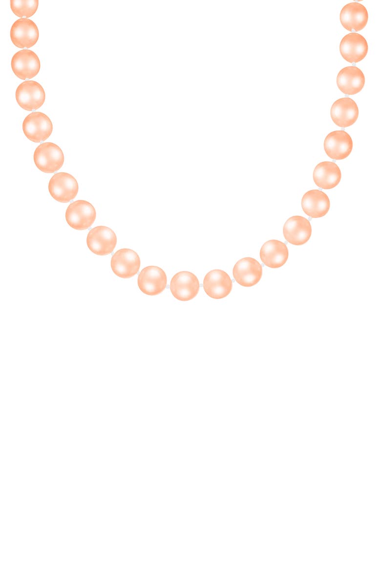 SPLENDID PEARLS 14K Gold & 11-12mm Pink Cultured Freshwater Pearl Necklace, Main, color, 