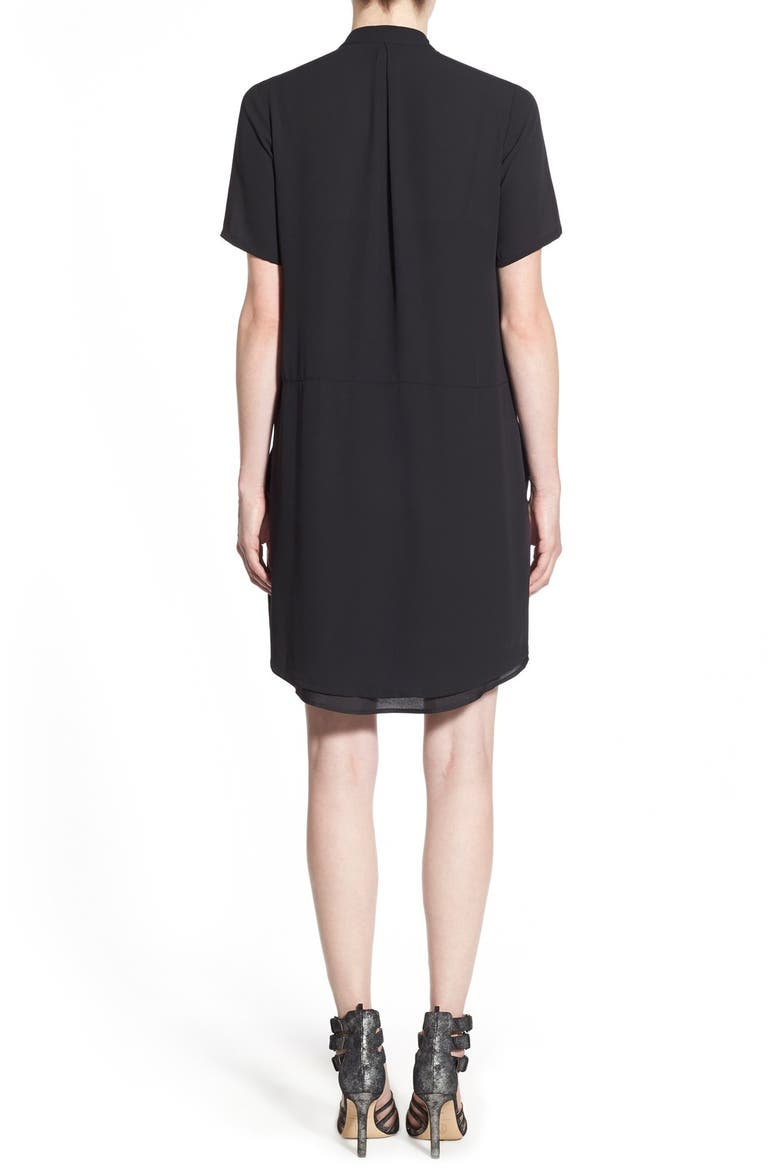 'Bronson' Shirtdress, Alternate, color, BLACK