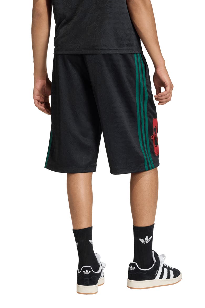 The Shorts Roses Drawstring Soccer Shorts, Alternate, color, BLACK/ COLLEGIATE GREEN/