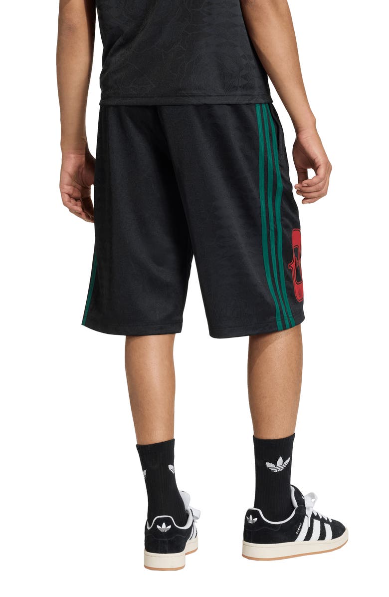 adidas The Shorts Roses Drawstring Soccer Shorts, Alternate, color, Black/ Collegiate Green/