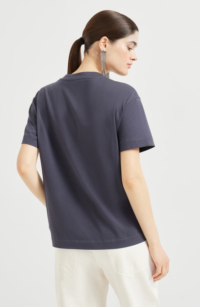 Brunello Cucinelli Cotton jersey T-shirt, Alternate, color, Night
